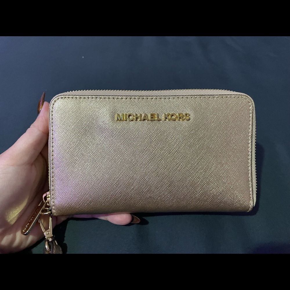 Michael Kors Gold Clutch Wallet